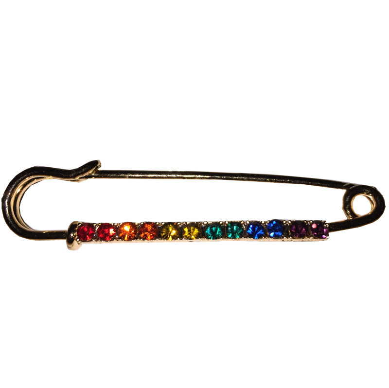 Pride brosch med bling bling kristaller - 3