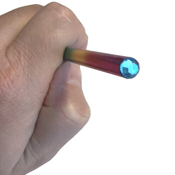 Rainbow colored pencil with bling bling
