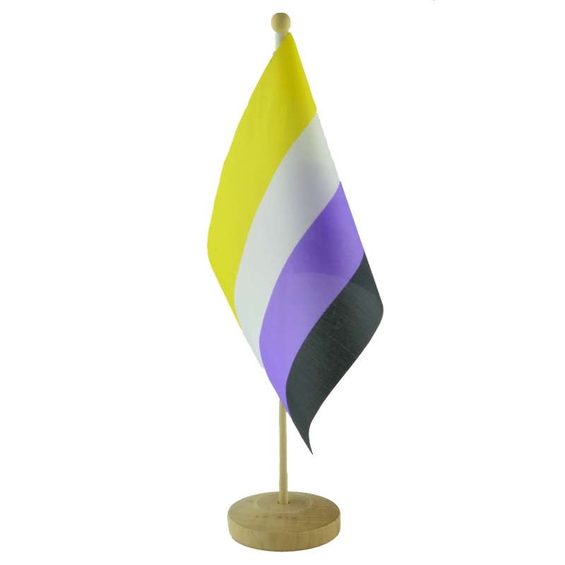 Bordsflagga med RFSL tryck träfot - 10