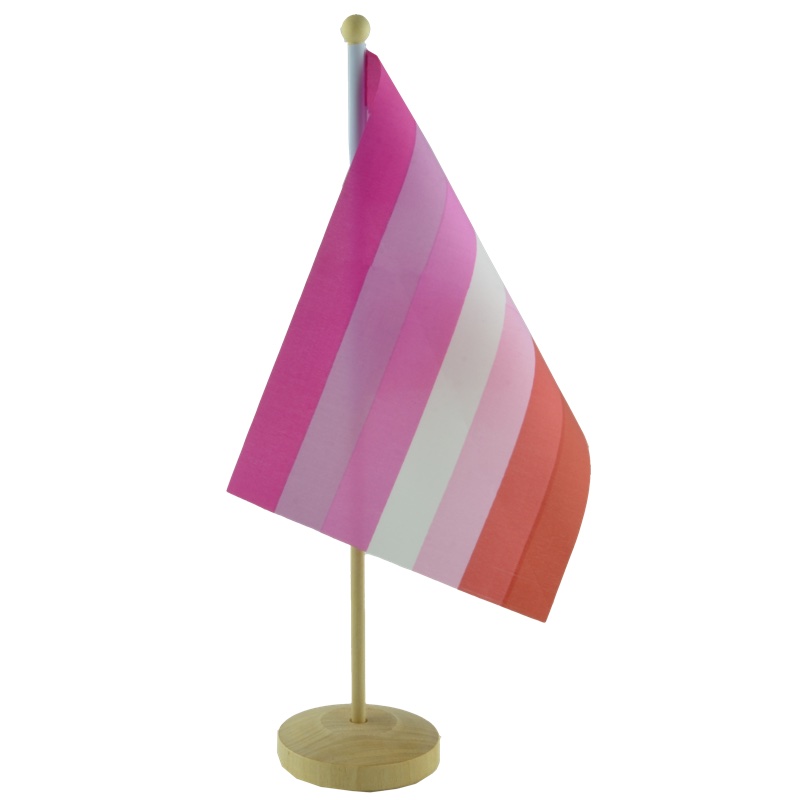 Bordsflagga med RFSL tryck träfot - 5