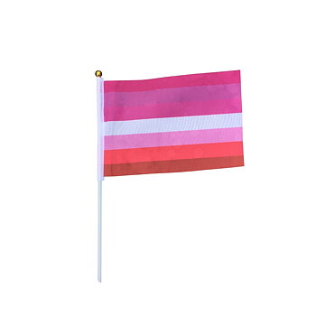 Lesbian flag on a stick mini