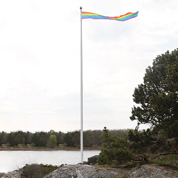 Pride Wimpel in Stoff 40x350cm mit D-ögla