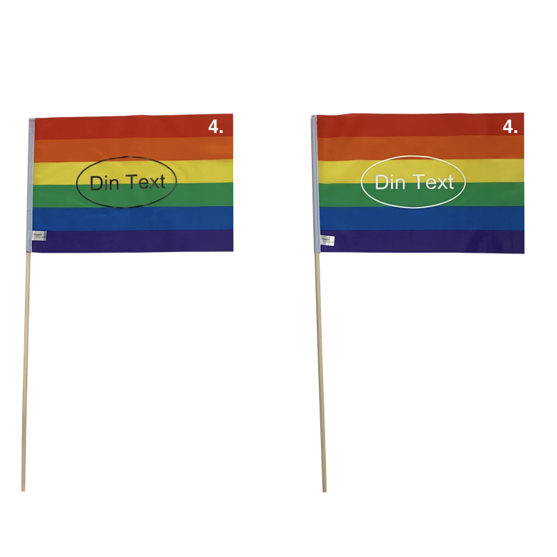 Pride Flag "mit Ihrem Text" auf Stick - zwischen den Größen - 5