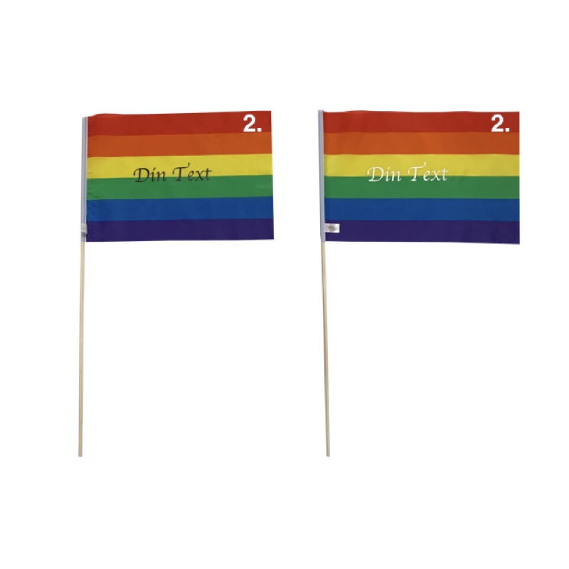 Pride Flag "mit Ihrem Text" auf Stick - zwischen den Größen - 3