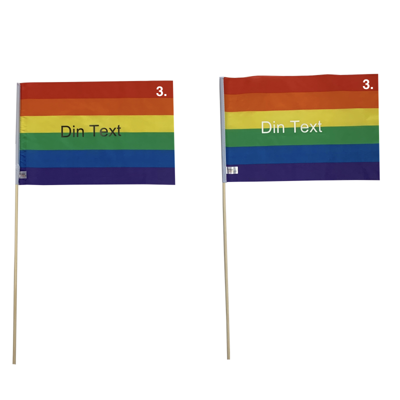 Pride Flag "mit Ihrem Text" auf Stick - zwischen den Größen - 4