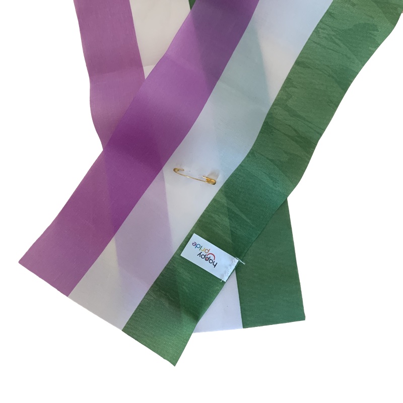 Sash gender queer colors 14 cm x 1.8m  - 2