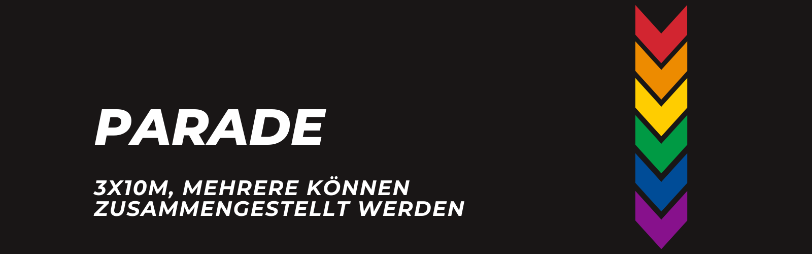 Parade, 3x10m, mehrere können zusammengestellt werden