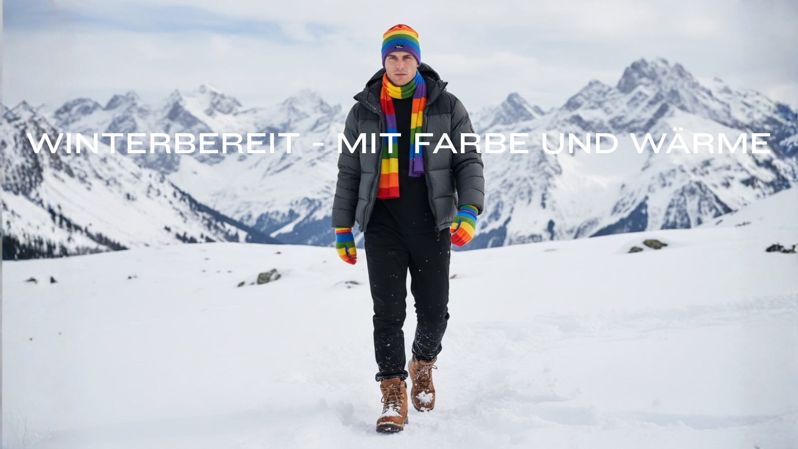 Ein komplettes Set, das warm hält und Farbe zeigt. Wähle die passenden Größen – alles andere ist erledigt.