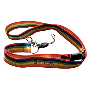 Pride-produkter med tryck Beställ nyckelband, flaggor & armband med er text på 