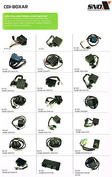 CDI Boxar Rek. tabell Snöskoter Aktiv, Arctic Cat, Lynx, Ockelbo, Polaris, Ski-Doo, Yamaha