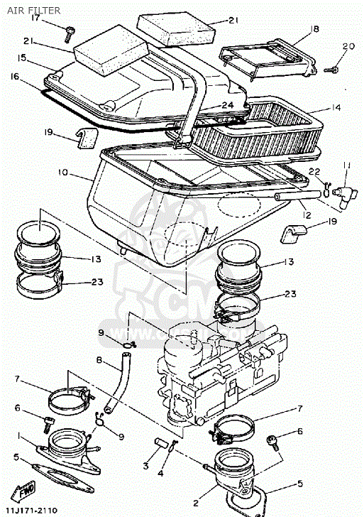 Luftfilter Yamaha XZ550 1982-84 (11H-14450-00)  22311 - 3