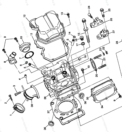 3085371  Toppackning Polaris ATV Sportsman Ranger 500 Original Stålpackning - 2