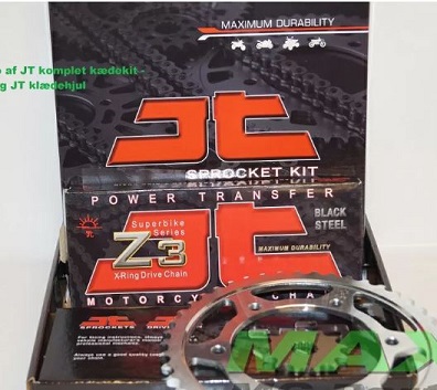 Drivpaket JT Honda VF1000F Kedja 530 114R X-Ringskedja, 17 T Framdrev, 43T Bakdrev  655116B