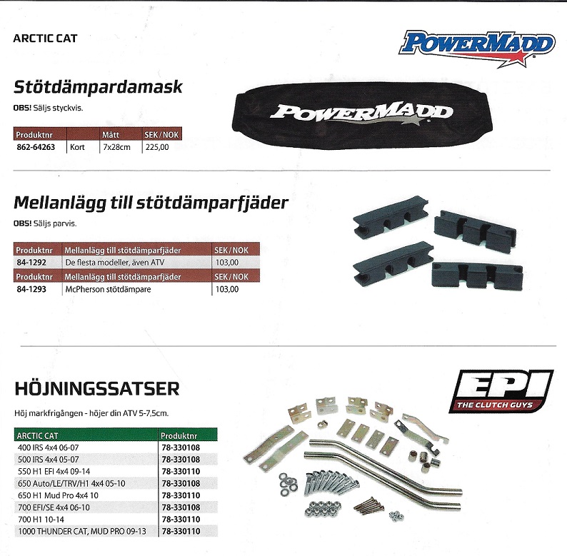 Gasstötdämpare Arctic Cat ATV 4 hjulingar - 2