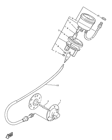 Hastighetsmätarkabel Yamaha VK540 Viking Snöskoter (8H4-83560-00)  85-074/ 280250 - 2