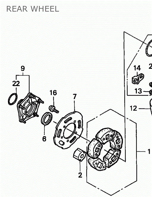 42630-MT8-305 Drivdel splinesfläns kardan GL1500 Goldwing - 2