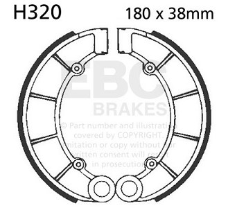 Bromsbackar EBC bak Honda (43120-300-010, 43120-393-003) H320/SOK113BS - 2