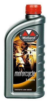 Snöskoterolja Midland 2-cycle  Low Smoke Delsyntet  2 taktsolja 1 liter 21711 