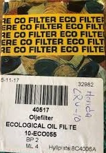 Oljefilter Honda (15430-RSR-E01) Ashika  ECO055 - 2
