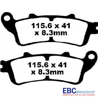 Bromspads Fram/Bak Honda GL1800 Goldwing (06435-MCA-006) VICTORY FA261HH - 4