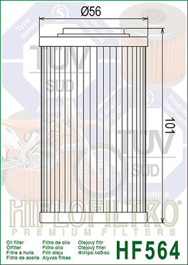 HF564 Hi-Flo Oljefilter Aprilia, Buell, Can-Am  20-HF564 - 2