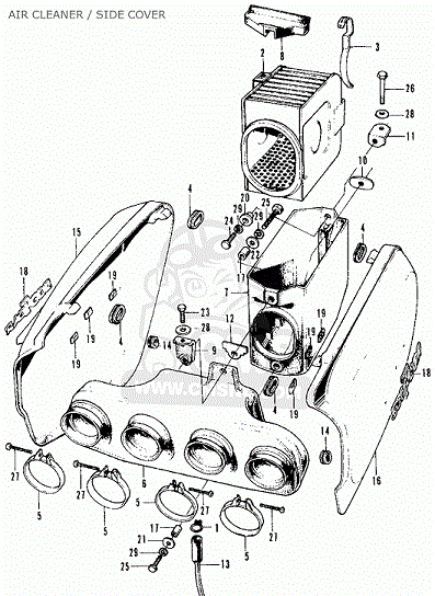 Insugsgummi sats Luftburk-Förgasare Honda CB500K Four (17310-323-010)  224070 - 2