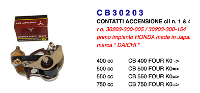 Brytare Honda CB500, CB750 SOHC (30203-300-005/154) 104004