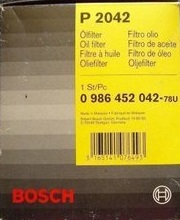 P 2042  Oljefilter Bosch 0 986 452 042-78U Mitsubishi - 3