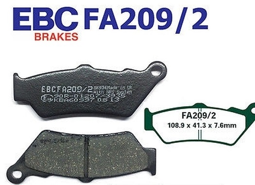 FA209/2 EBC Bromspads Aprilia-BMW-Ducati-Honda-KTM-Moto-Guzzi-Triumph-Victory -Yamaha