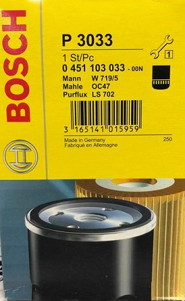 P3033 Oljefilter Bosch 0 451 103 033   - 2
