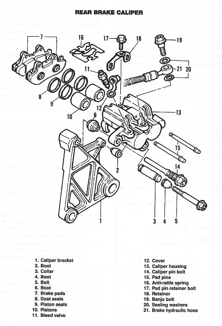 Bromspads Honda CB125TD-GL1500-XLV750R  ( 06435-MT8-405) FA069/3 - 3