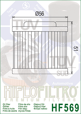 HF569 Hi-Flo Oljefilter MV Agusta - 2