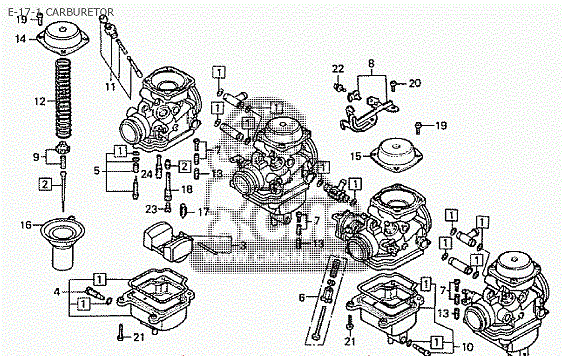 Membran förgasare CBX750F (16111-MJ1-671)  1336713 - 2