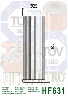 HF631 Hi-Flo Oljefilter Betamotor - 2