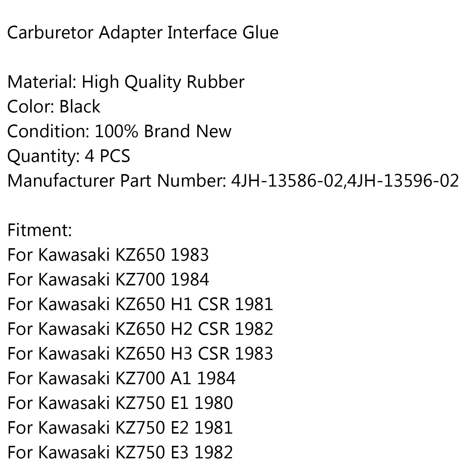 Insugsgummi sats Kawasaki KZ650-KZ750 (16065-1132) 224105 - 2
