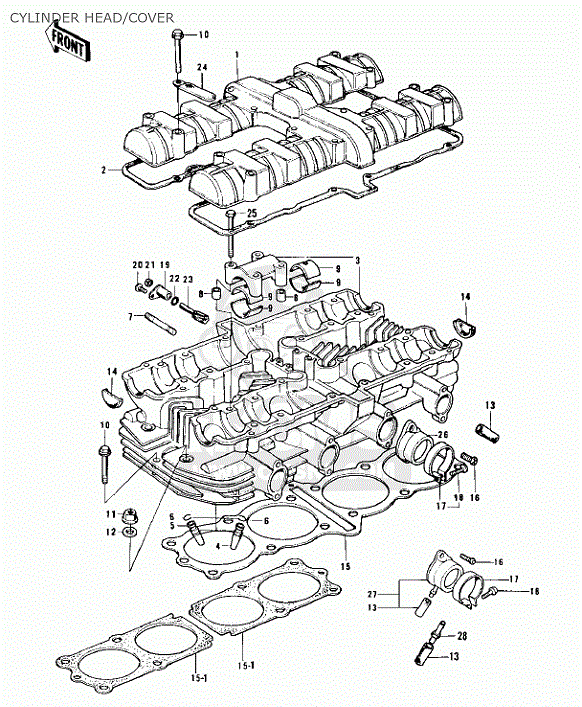 Insugsgummi set Kawasaki Z900-Z1 (16065-028, 16065-029) 224106 - 2