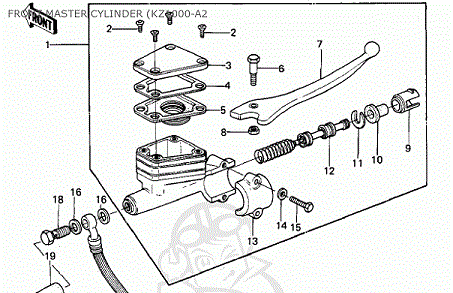 Huvudcylinder Frambroms Kawasaki Z1000 (43015-1009)  79559A - 2
