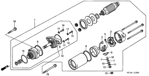 Startmotor Honda GL1800 Goldwing 2006-16- (31200-MCA-A60)  21100780/410-54096 - 2