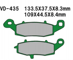 Bromspads Kevlar  Bak Kawasaki VN900,1500,1600-Suzuki  VZ1500,1600, VZR1800   VD-435/2KV