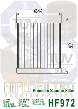 HF972 Hi-Flo Oljefilter Suzuki-Sym-Yamaha - 2