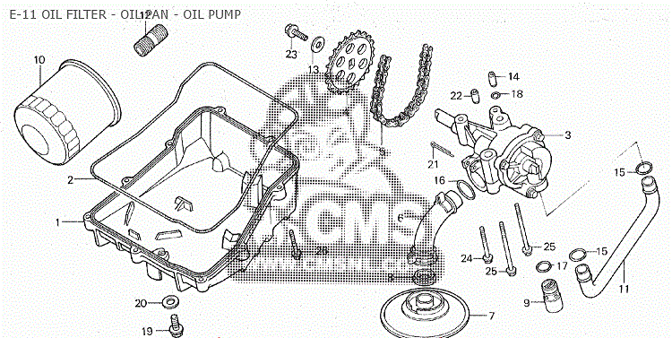 Oljepumpskedja Honda VF750 1982-86 (15136-MB0-003) - 2