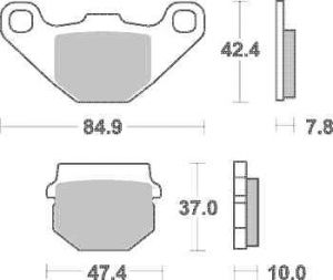 548HF SBS Bromspads Honda, Kawasaki, Suzuki, Gilera, Peugeot  FA083