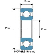 6005-2RS  Kullager  - 2