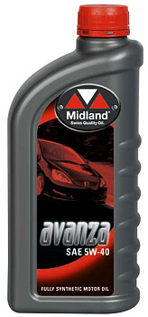 Midland Avanza 5W-40 Helsyntet Motorolja personbil 1 Liter 21706