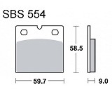 554HF SBS Bromspads Benelli, BMW, Moto-Guzzi, Triumph