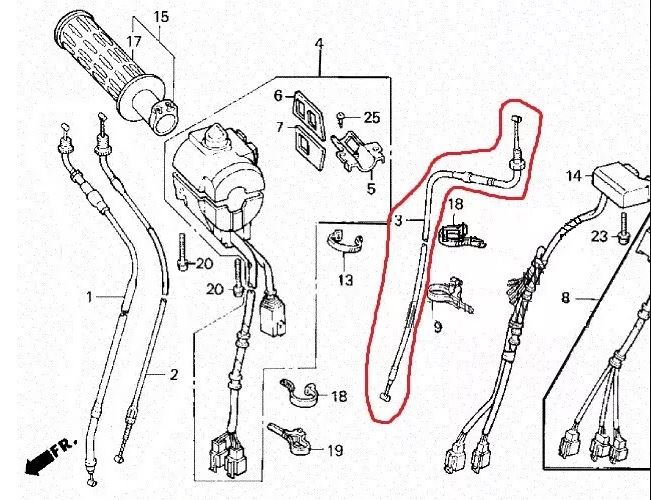 Chokekabel Honda GL1500 Goldwing (17950-MN5-000) 46045 - 3