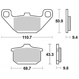557HF SBS Bromspads Kawasaki, Hyosung  FA085