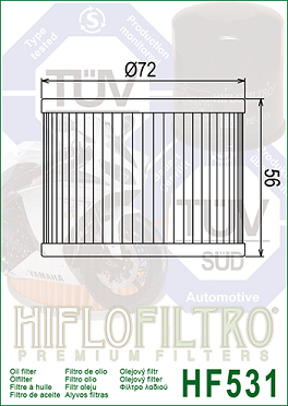 HF531 Hi-Flo Oljefilter - 2
