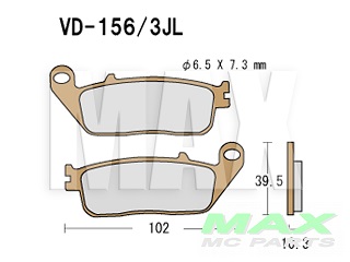 FA174HH EBC Bromspads Honda-Kawasaki-Suzuki-Yamaha  - 3