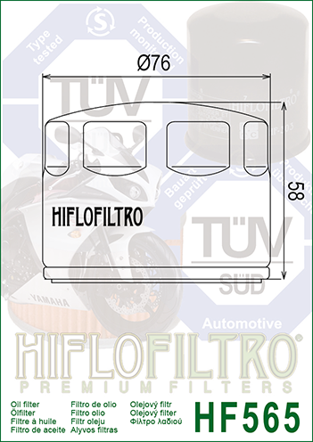 HF565 Hi-Flo Oljefilter - 2